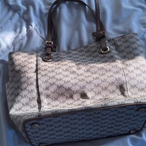 Michael Kors Tan and Brown Signature Tote